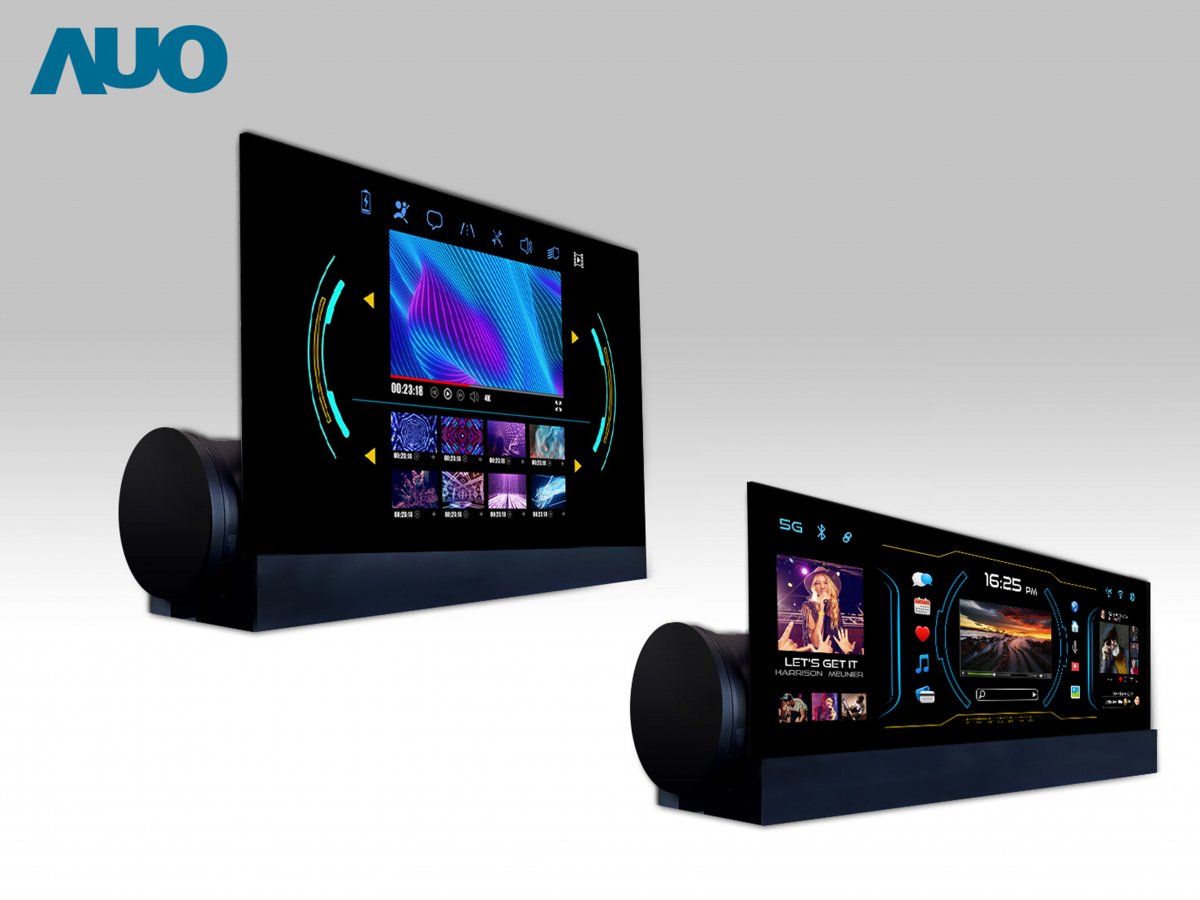 凯发14.6吋可捲式Micro LED面板，導入車內資訊、影音娛樂及駕駛安全系統，翻轉智慧移動場域